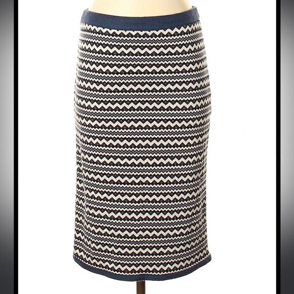 Stitch Fix | Pixley Kendahl Pencil Aztec Skirting Navy | S - Picture 2 of 6